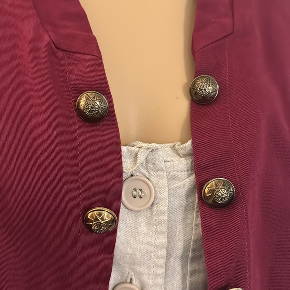 CCO PRICE DROP 🔥🔥 Stylish Unique Style Maroon Open Jacket Size Medium - Picture 5 of 10